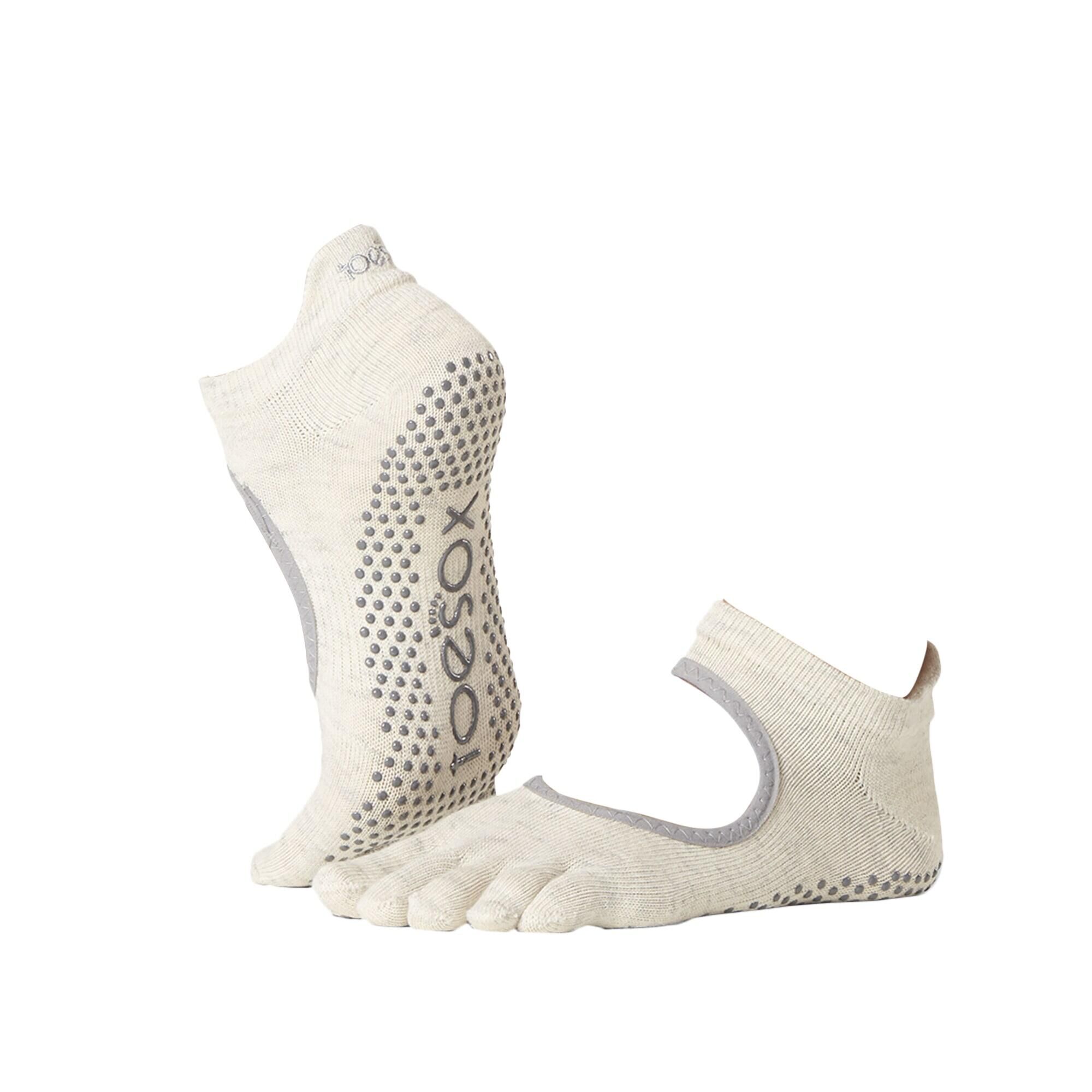 FITNESS-MAD Womens/Ladies Bellarina Toe Socks (Oatmeal)