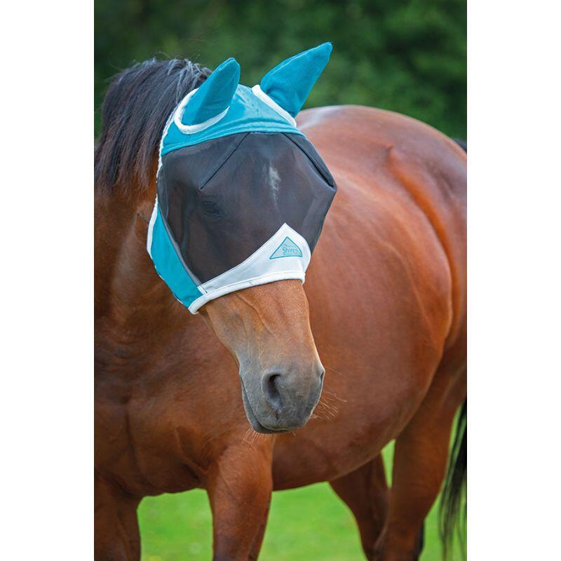 Fine Mesh Horse Fly Mask With Ears (Teal) 2/3