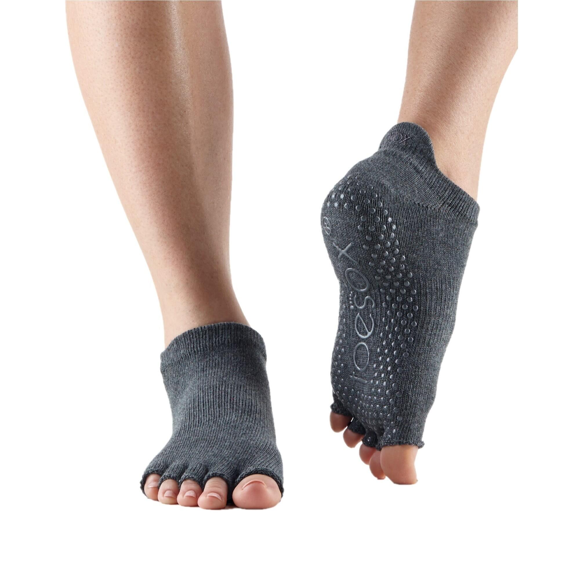 FITNESS-MAD Womens/Ladies Half Toe Socks (Charcoal Grey)