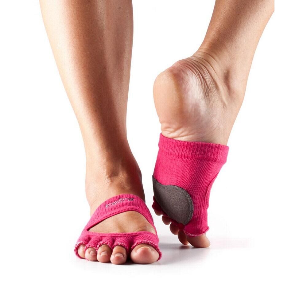 FITNESS-MAD Unisex Adult Releve Dance Half Toe Socks (Fuchsia)