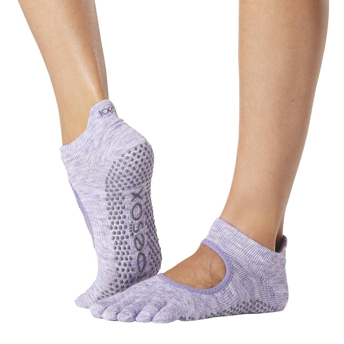 FITNESS-MAD Womens/Ladies Bellarina Toe Socks (Purple Heather)