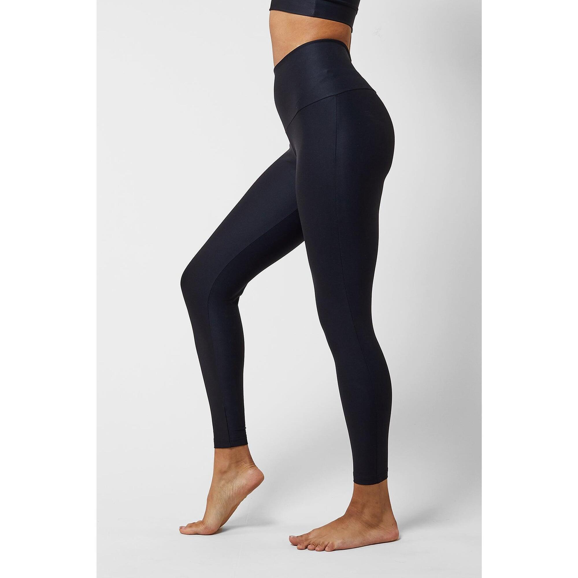 TLC SPORT Extra Strong Compression Curve Running Leggings with Tummy Control Black