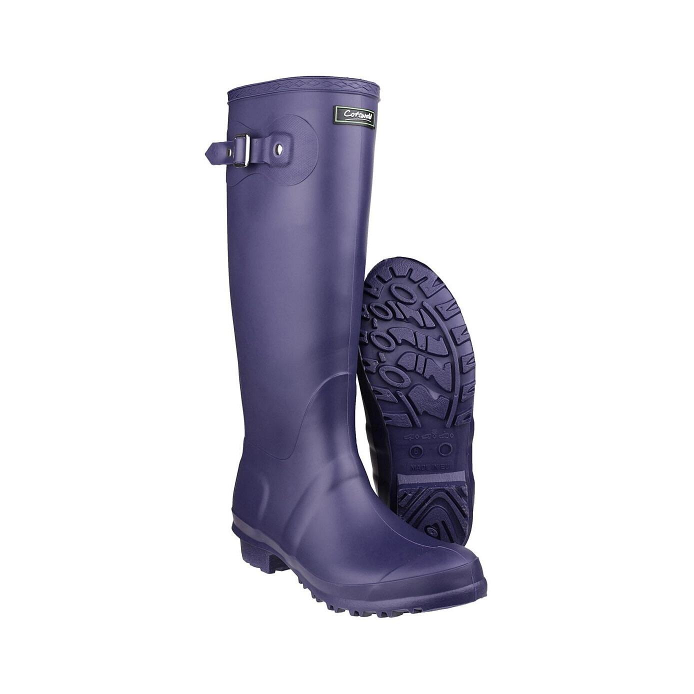 Sandringham BuckleUp Womens Wellington Boots (Purple) 3/5