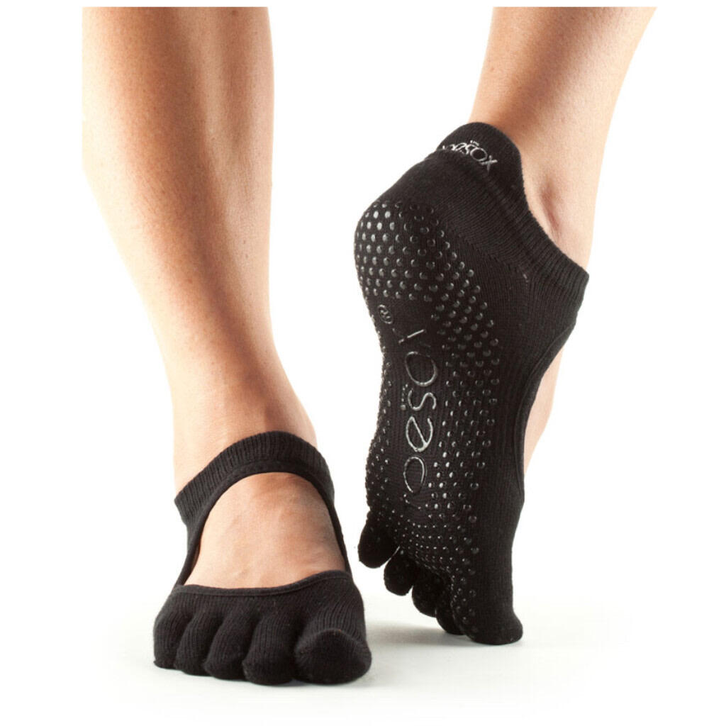 Unisex Adult Bellarina Toe Socks (Black) 2/3