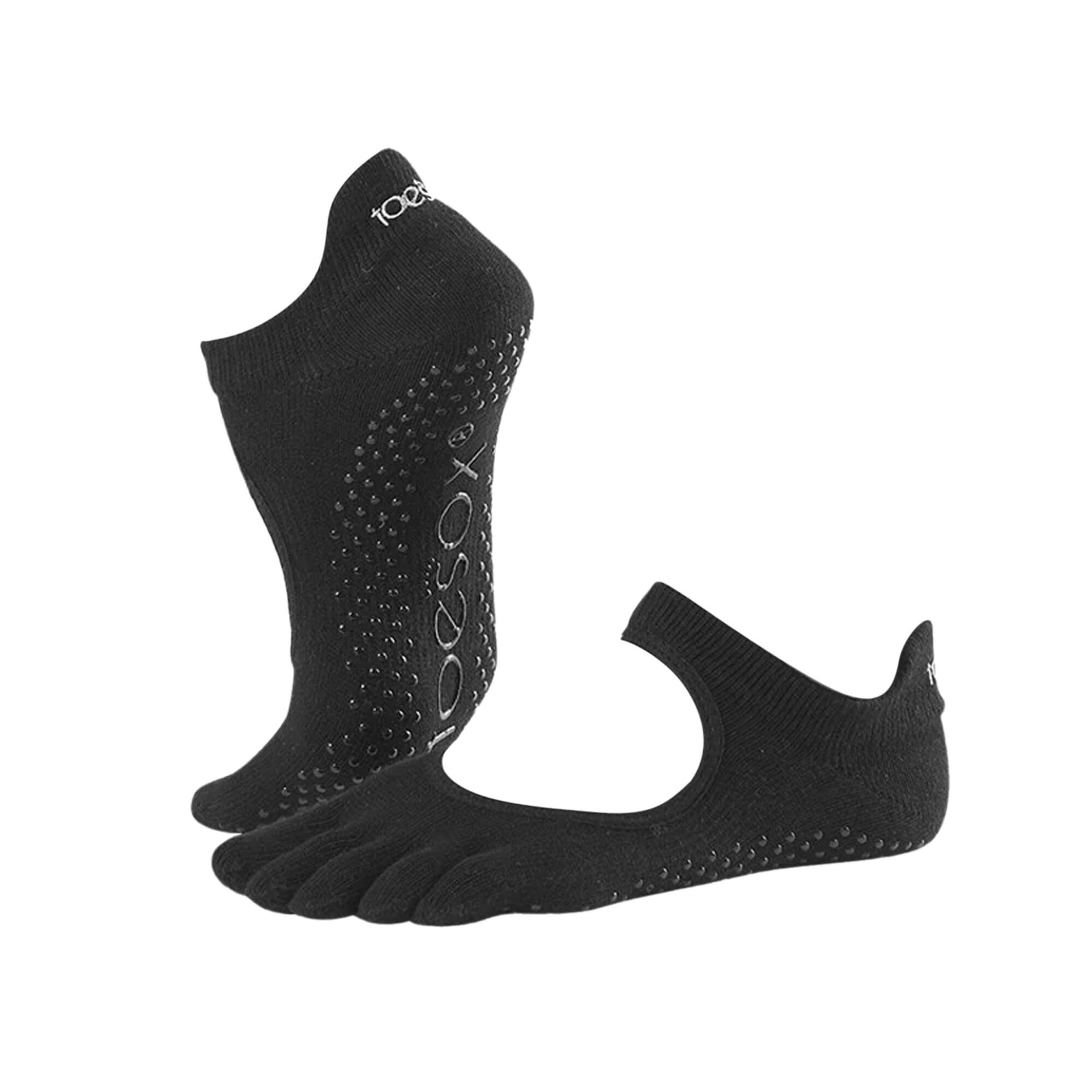 FITNESS-MAD Unisex Adult Bellarina Toe Socks (Black)