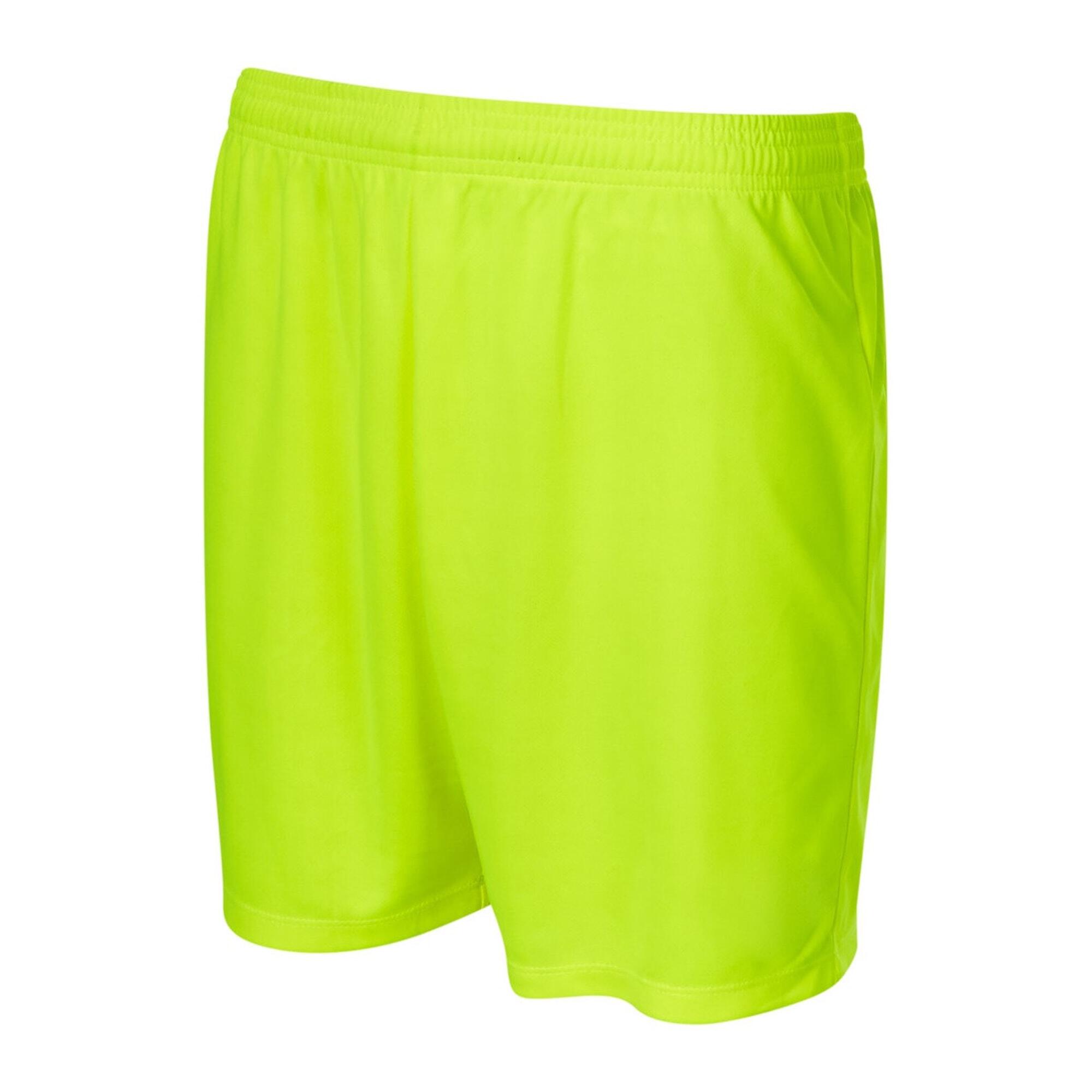 Childrens/Kids Club II Shorts (Safety Yellow/Carbon) 2/2