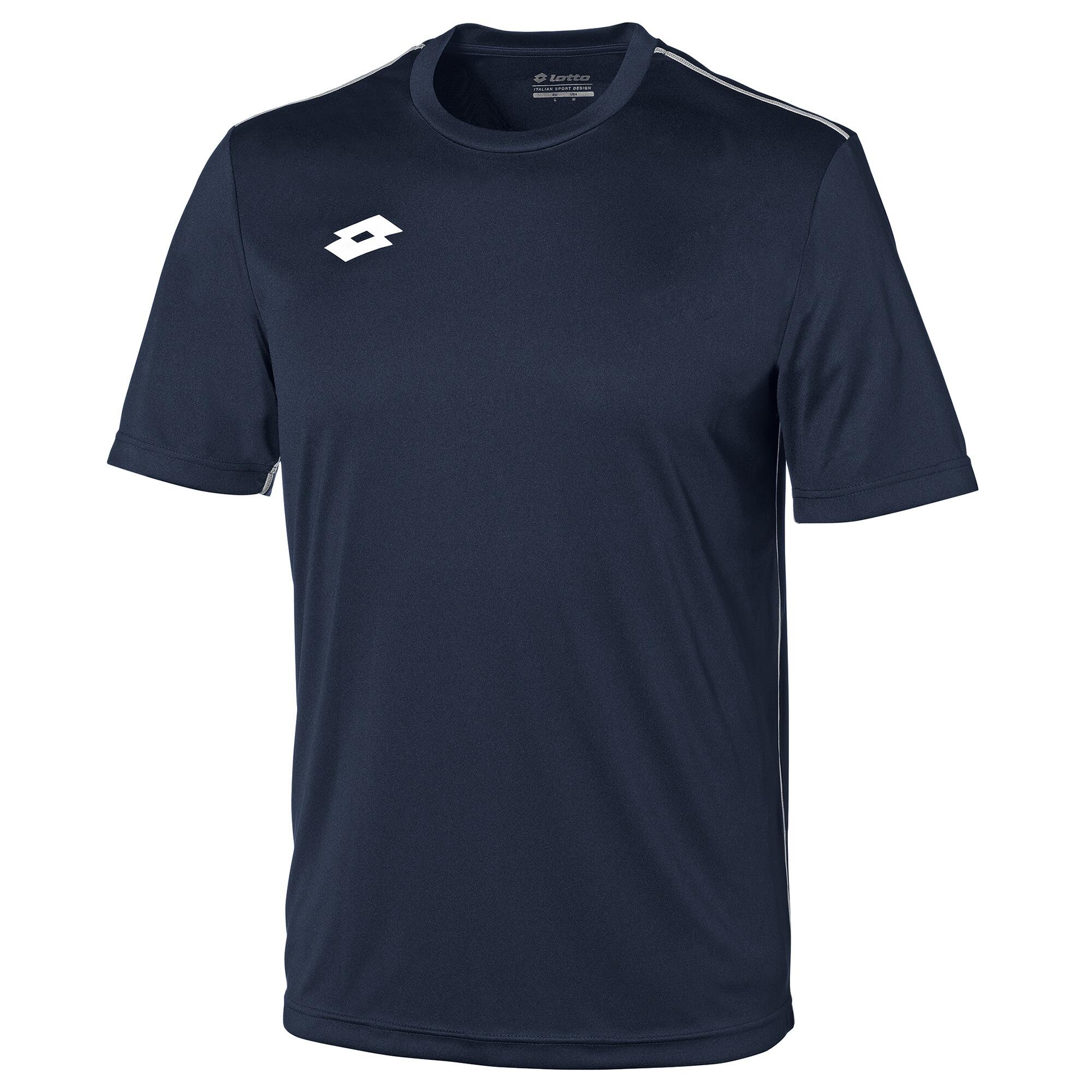 LOTTO Junior Unisex Delta Jersey Short Sleeve Shirt (Navy/White)