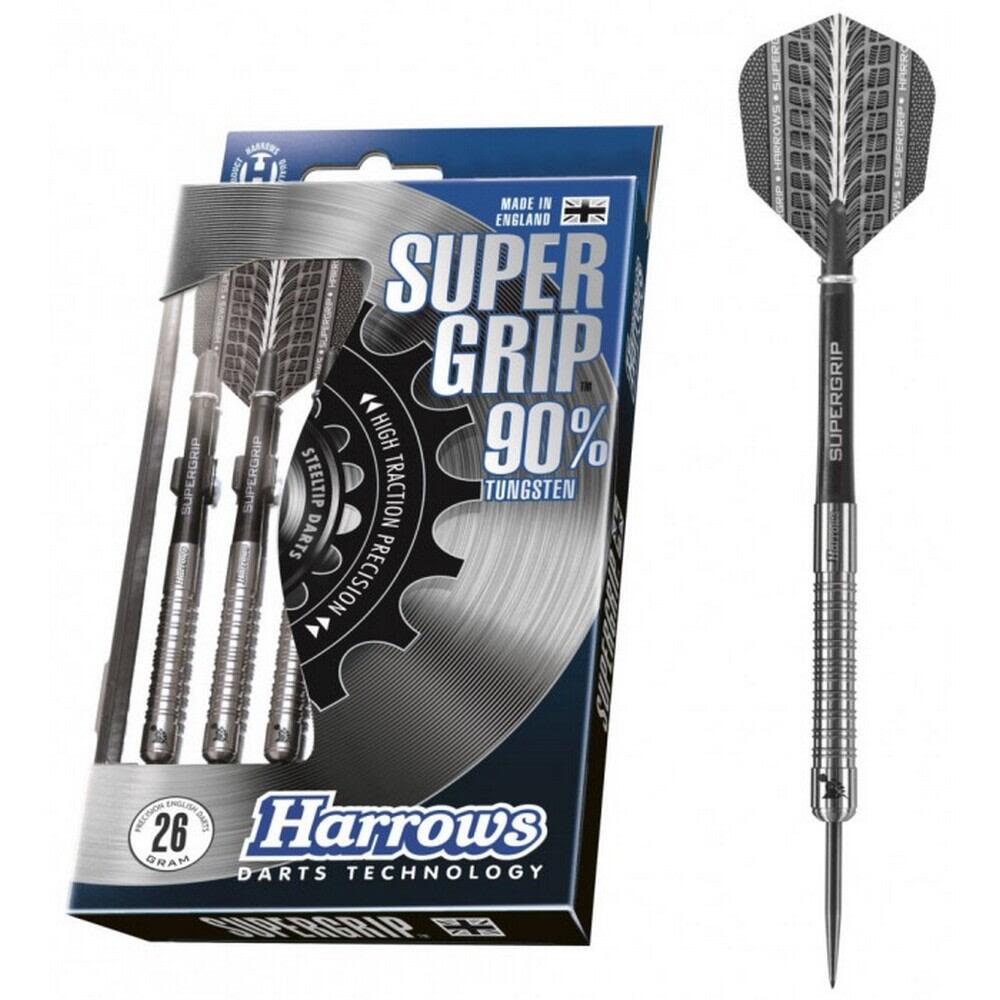 Supergrip Tungsten Darts (Pack of 3) (Silver/Black) 1/1