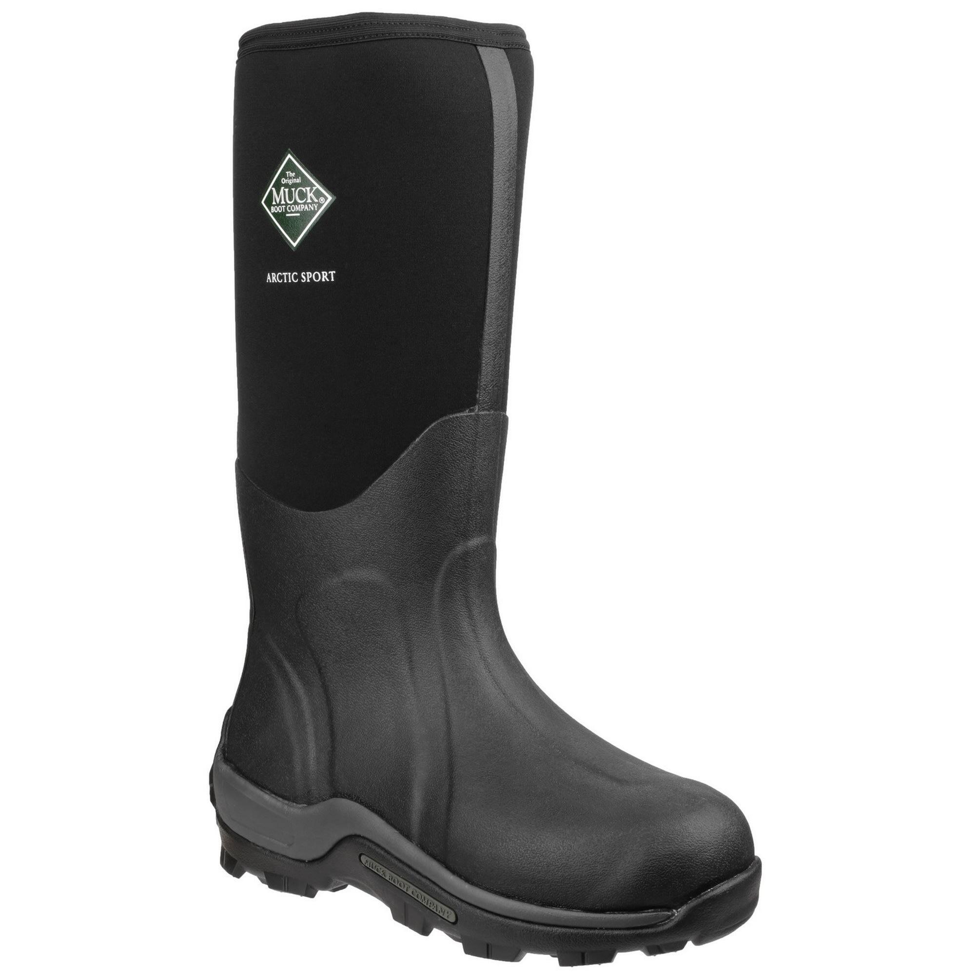 MUCK BOOTS Unisex Arctic Sport Pull On Wellington Boots (Black/Black)