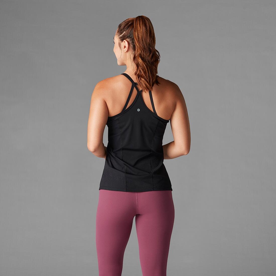 Womens/Ladies Ribbed Tank Top (Ebony) 2/3