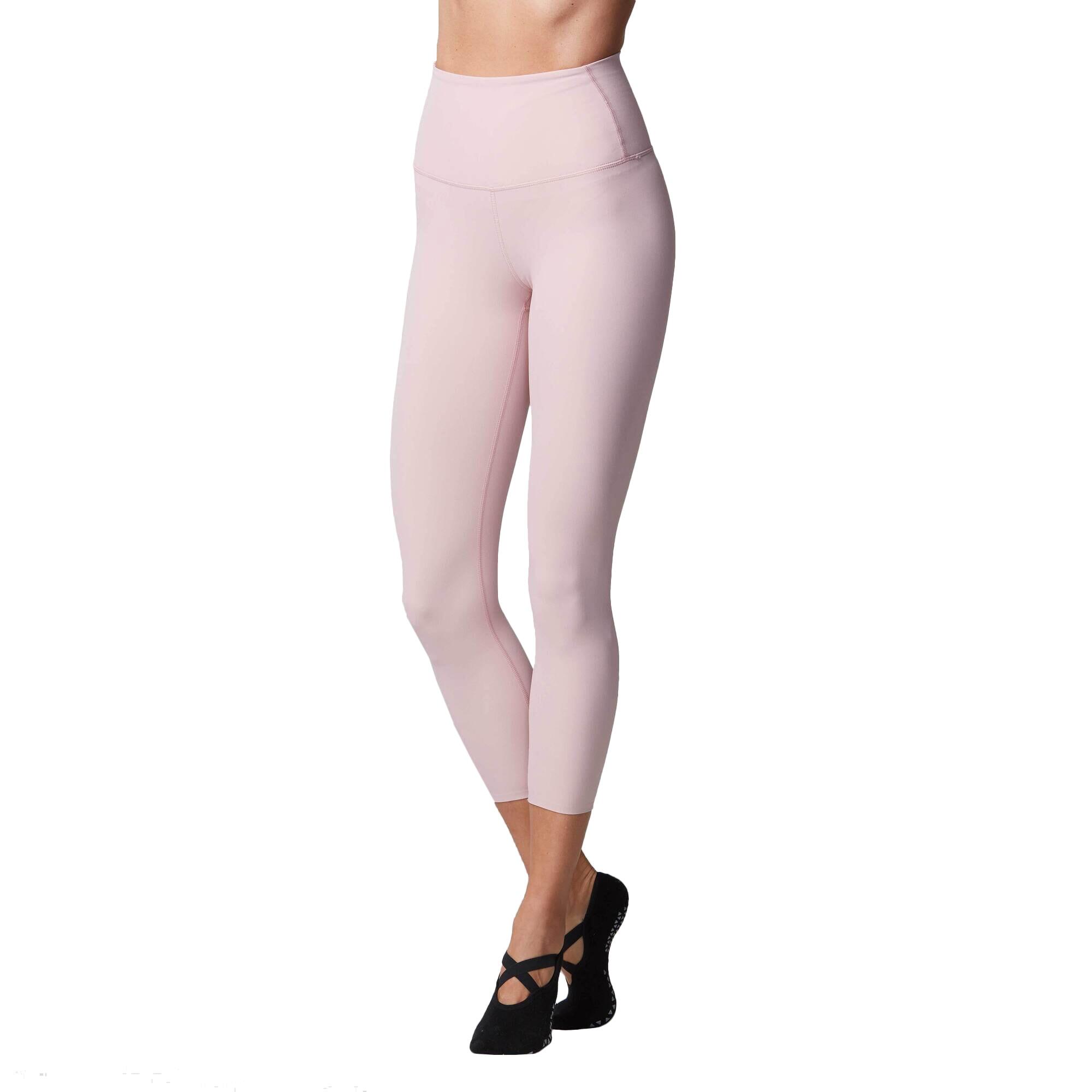 FITNESS-MAD Womens/Ladies Cropped High Waist Leggings (Pink)