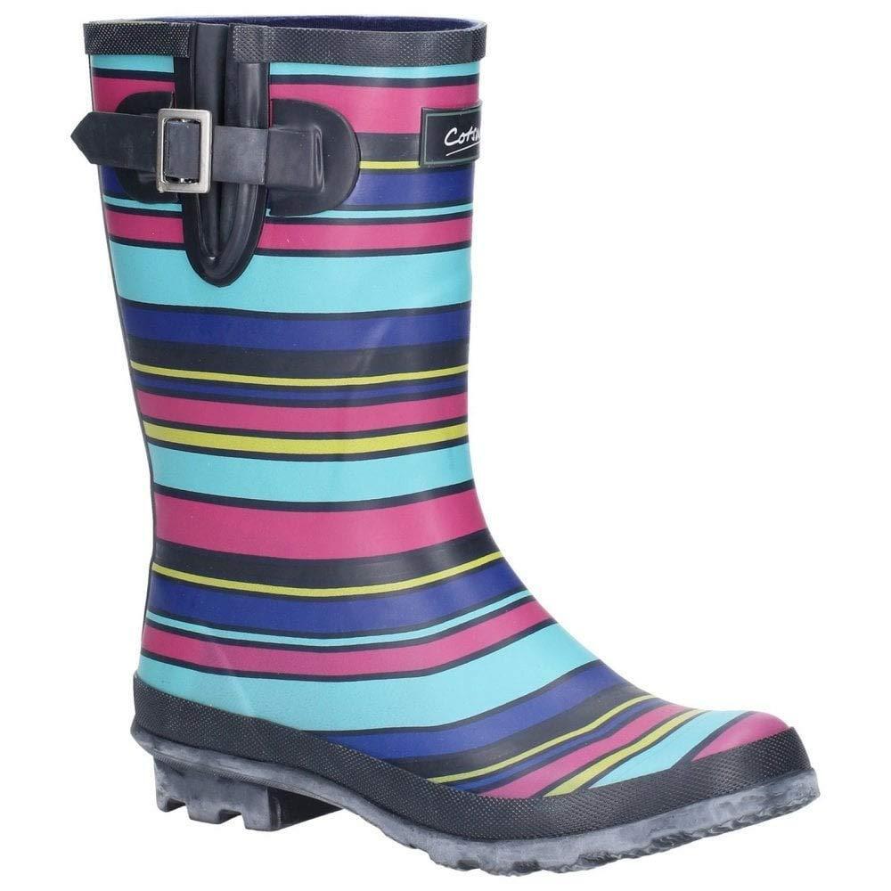 Womens/Ladies Paxford Elasticated Mid Calf Wellington Boot (Multicolour/Stripe) 1/3