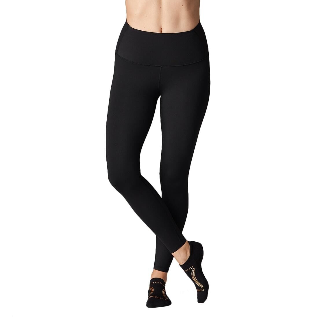 FITNESS-MAD Womens/Ladies Pearlised High Waist Dance Leggings (Black)