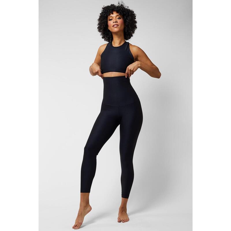 TLC Sport | Super High Waisted Leggings for Women with Tummy Control |  Extra Strong Compression | Buttery Soft Fabric | Black