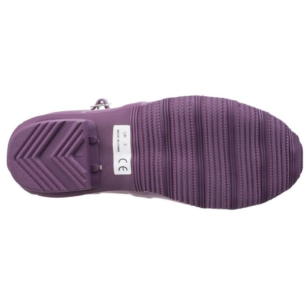 Womens/Ladies Windsor Short Waterproof Pull On Wellington Boots (Purple) 3/5