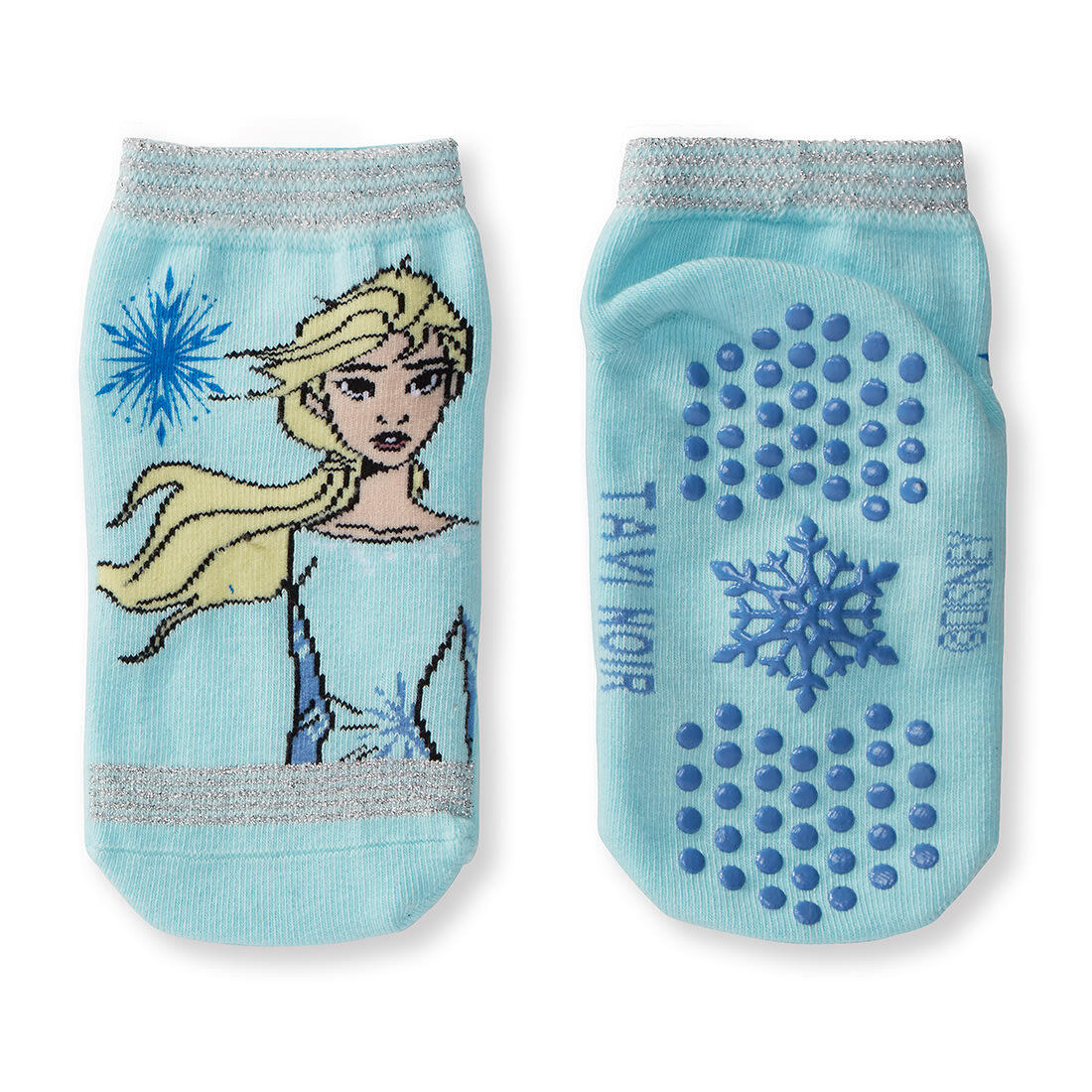 Childrens/Kids Tiny Soles Frozen Ankle Socks (Pack of 2) (Blue/Purple) 3/4