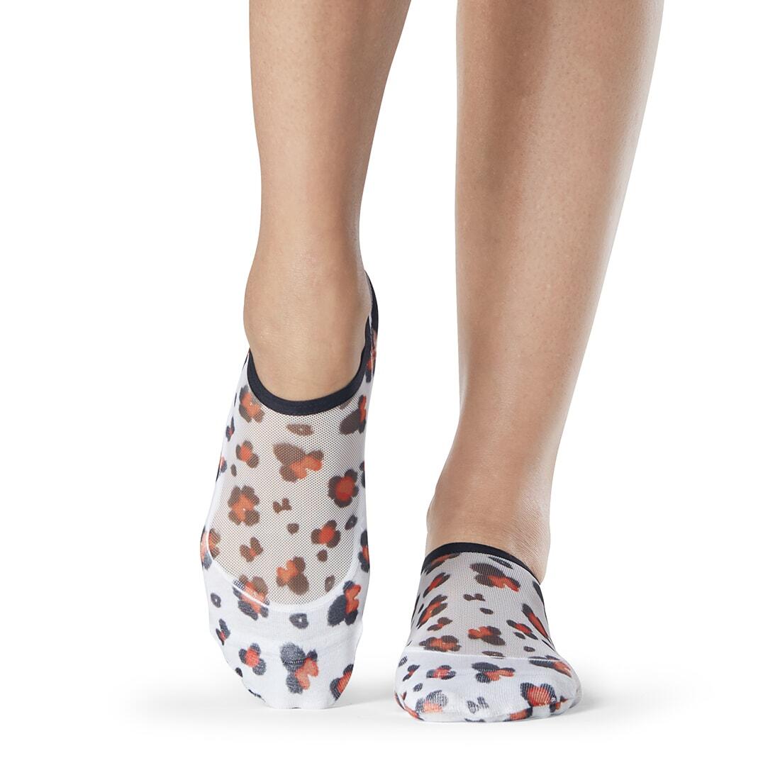 Womens/Ladies Maddie Leopard Print Minnie Mouse Disney Gripped Liner Socks 2/3