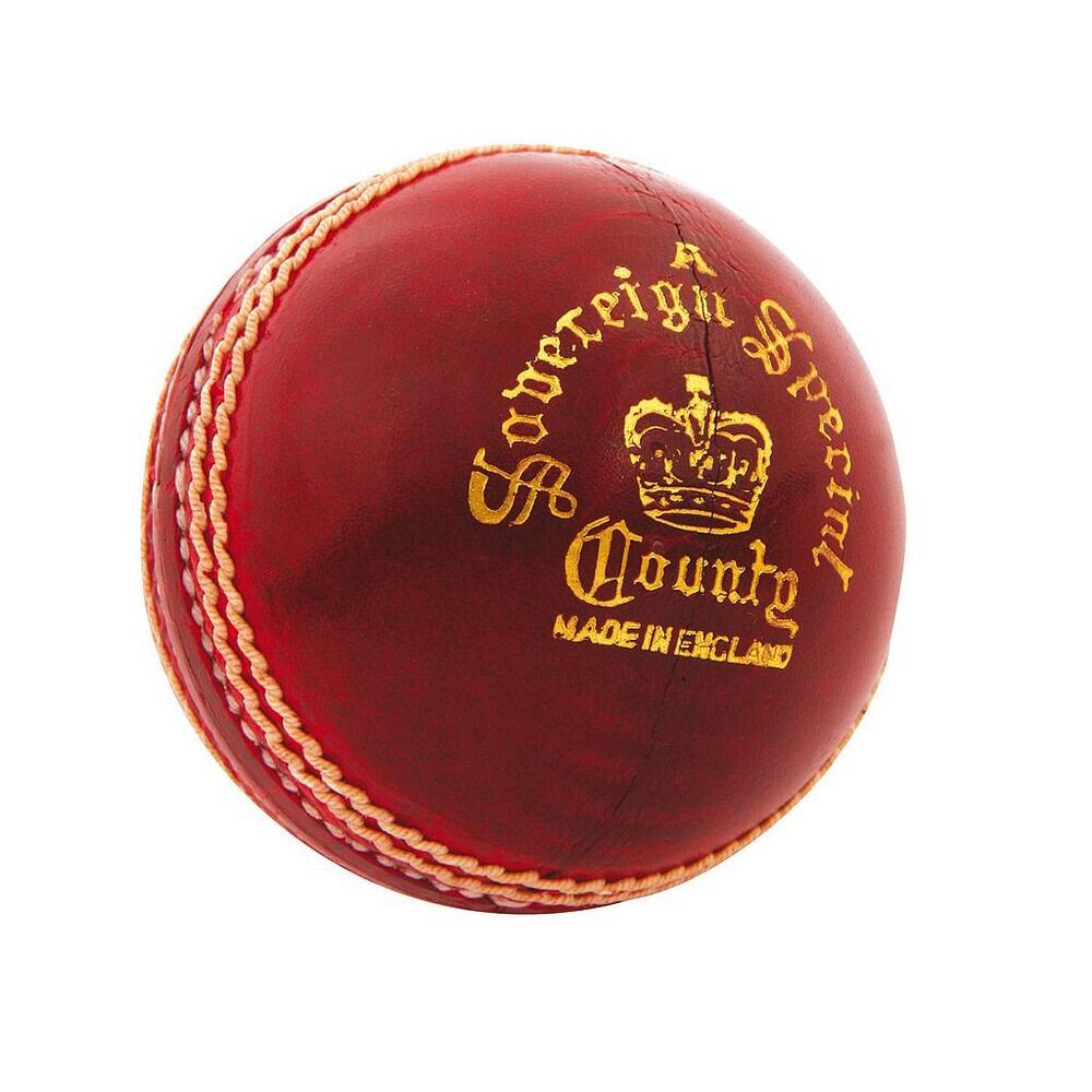 Sovereign Special County A Leather Cricket Ball (Red) 1/3