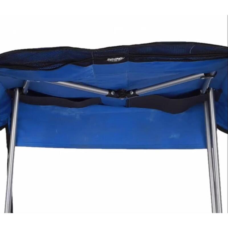 Összecsukható szék baldachinnal, 72x92x138 cm, kék színű