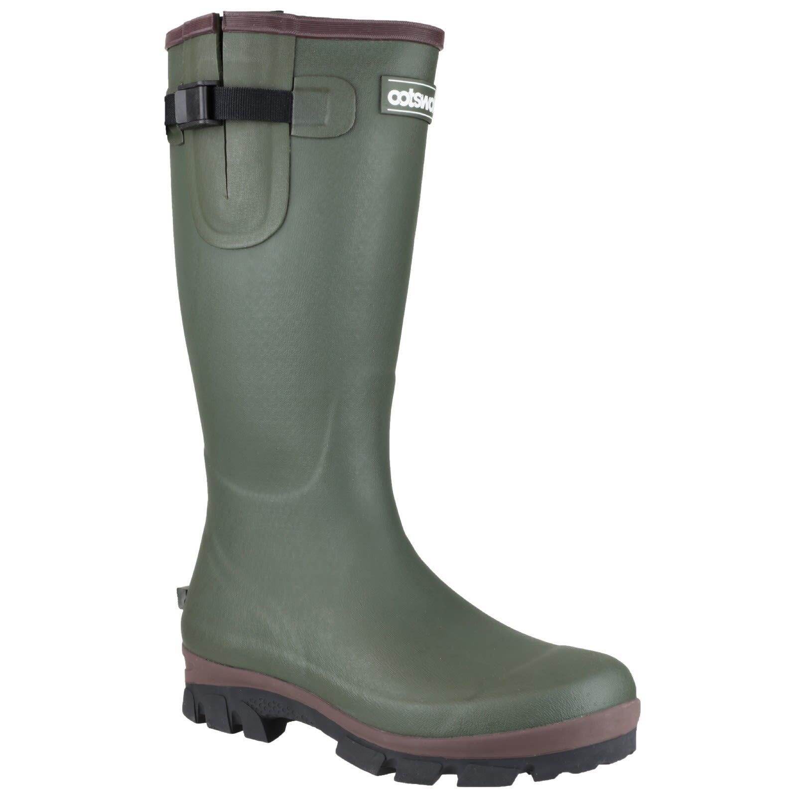 Grange Neoprene Mens Rubber Wellington Boots (Green) 1/5