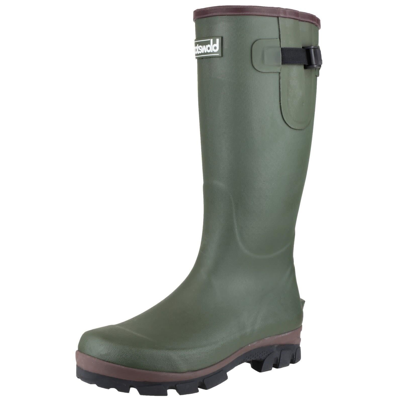 Grange Neoprene Mens Rubber Wellington Boots (Green) 3/5