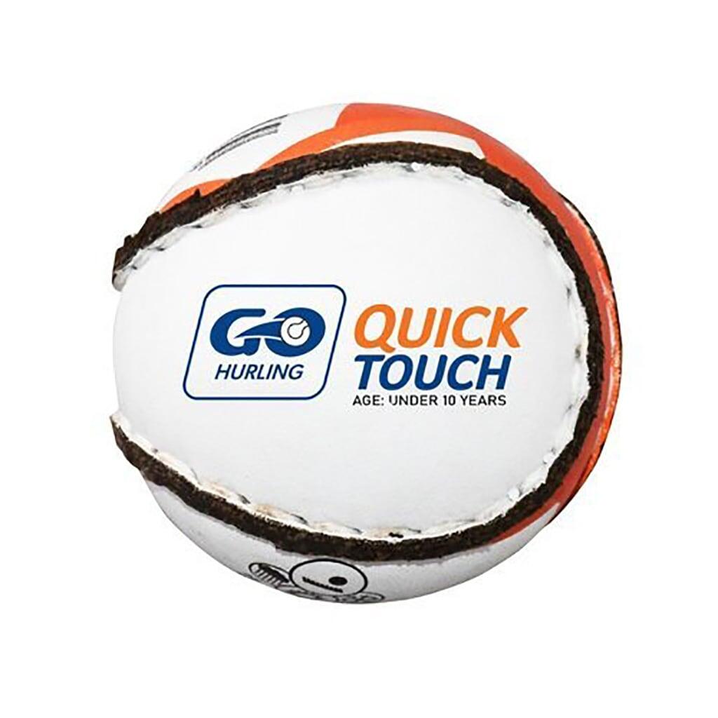 Childrens/Kids Quick Touch Hurling Sliotar Ball (White/Orange) 1/1