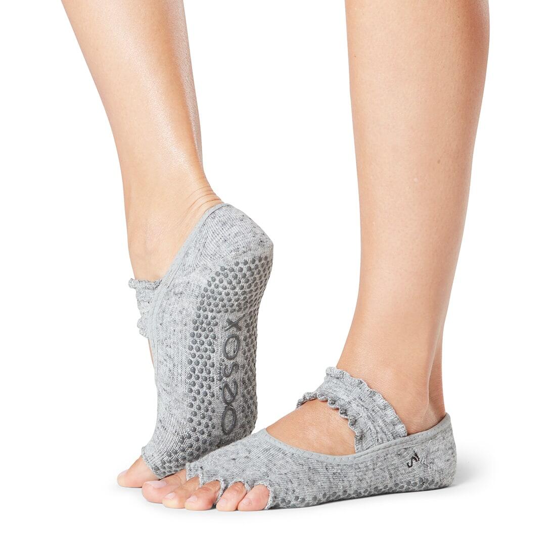 Womens/Ladies Mia Misty Half Toe Socks (Grey) 1/3
