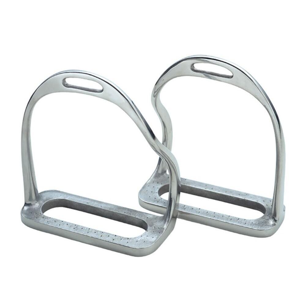 Safety Horse Bent Leg Stirrups (Silver) 1/1