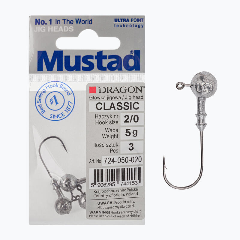 Jiga Head Mustad Classic 3 PC. 2/0