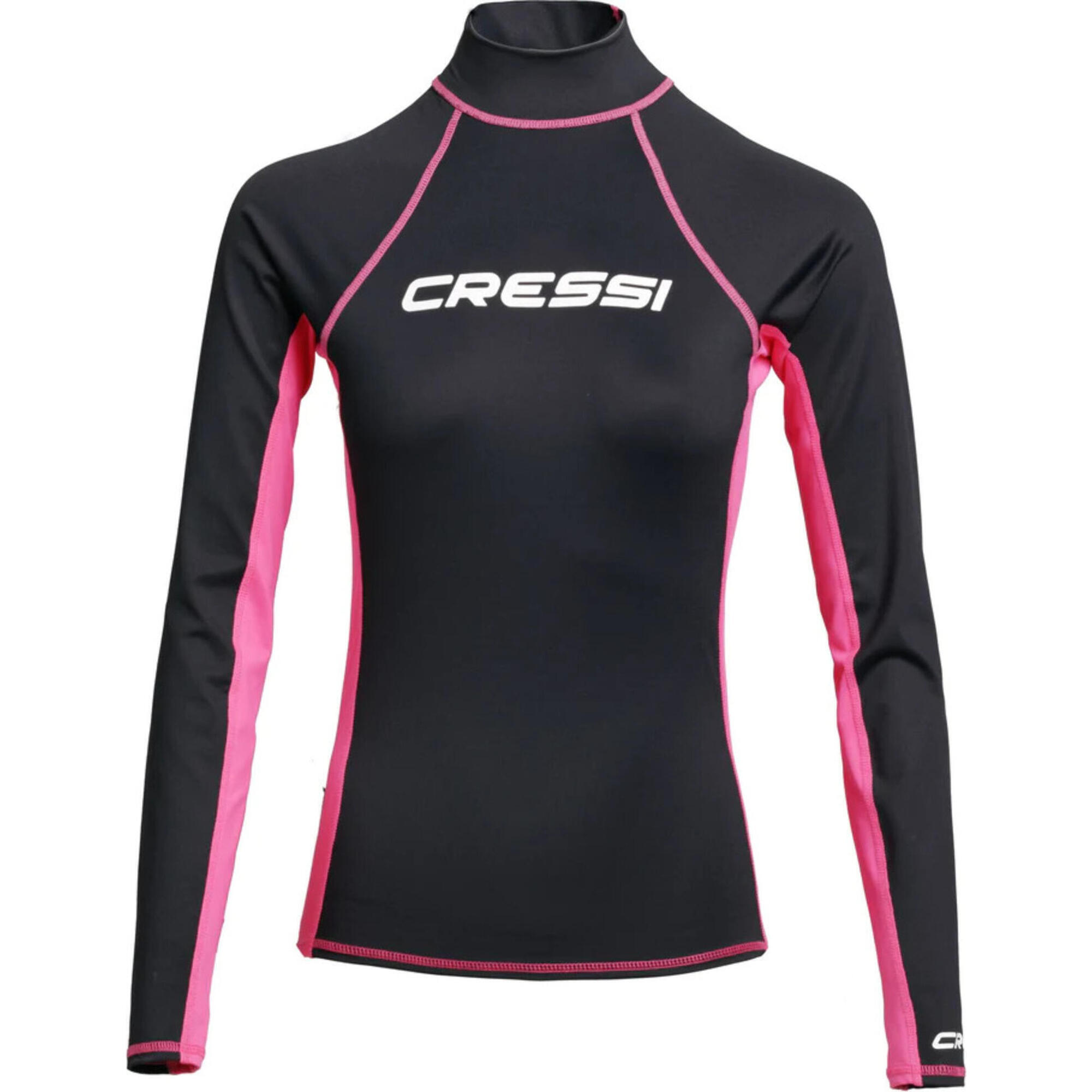 Cressi - Cressi Rash Guard  -  Femmes  -  Lady Long Sleeve - Rashguard - Noir|rose - 40 M - Decathlon