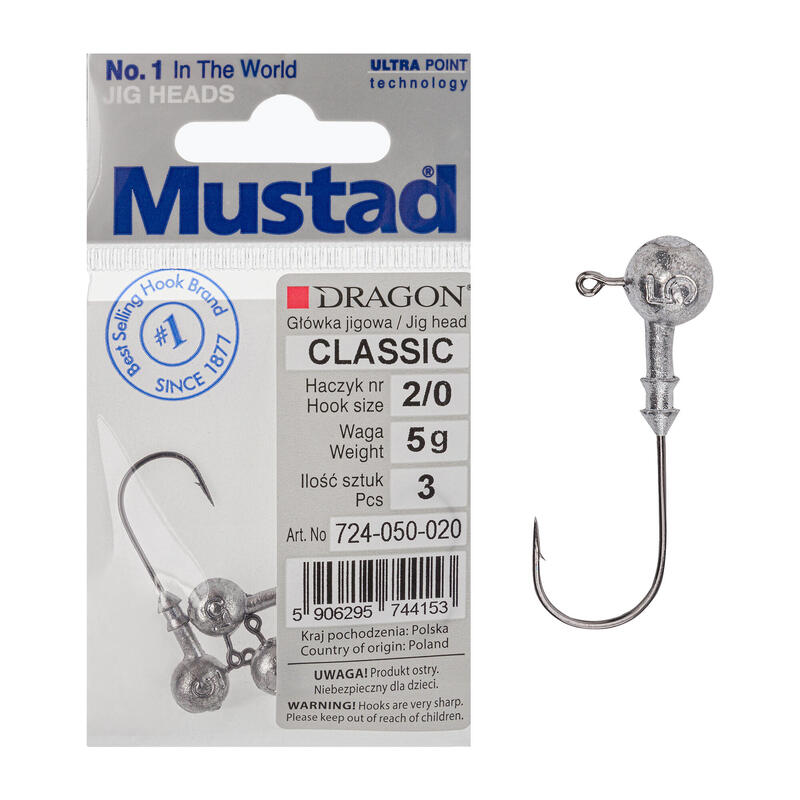 Jiga Head Mustad Classic 3 PC. 2/0