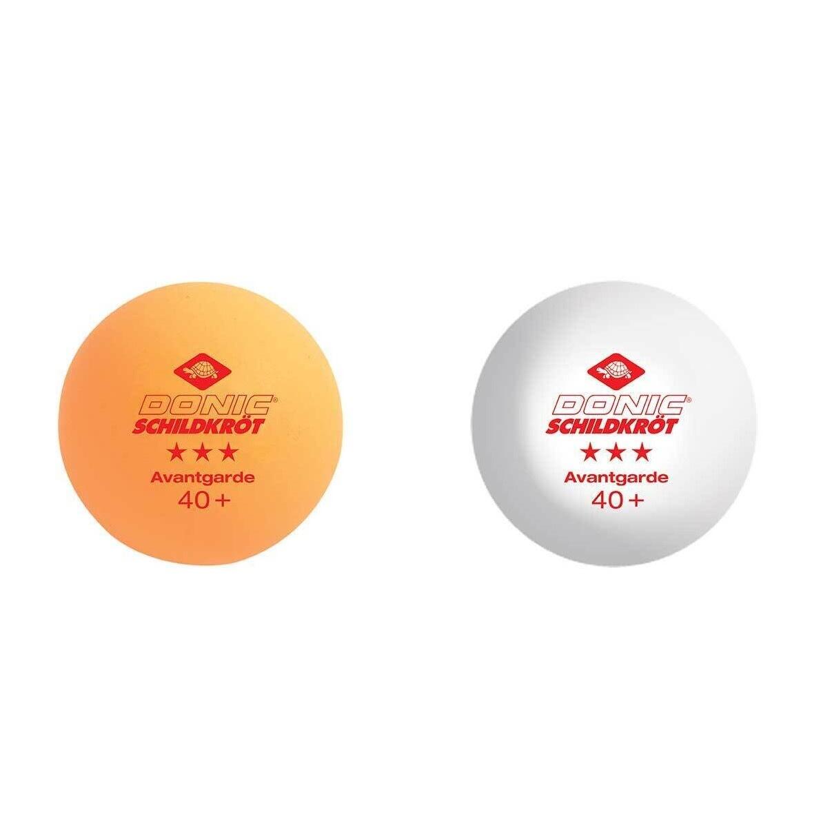 DONIC SCHILDKRÖT 3Star Avantgarde Table Tennis Balls (Pack of 6) (White/Red/Yellow)
