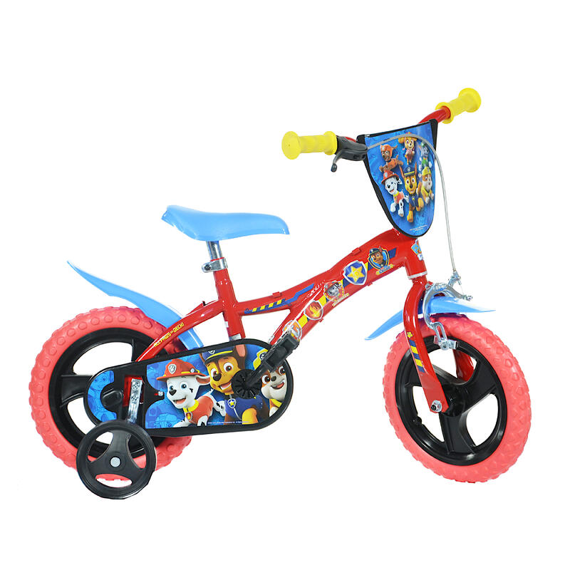 Bicicleta niños 12 Pulgadas Patrulla Canina rojo 3-5 años