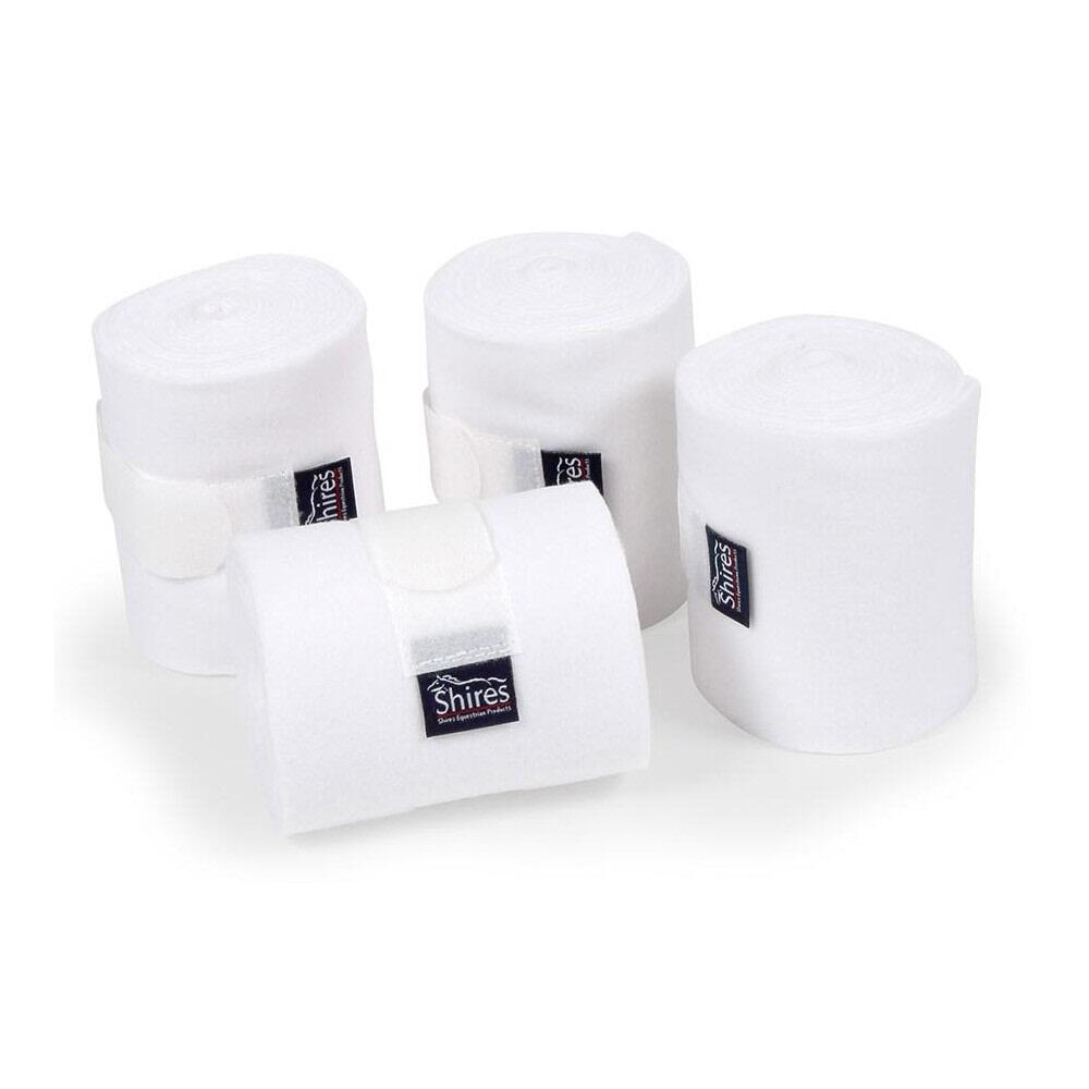Fleece Horse Bandages (Pack of 4) (White) 1/3