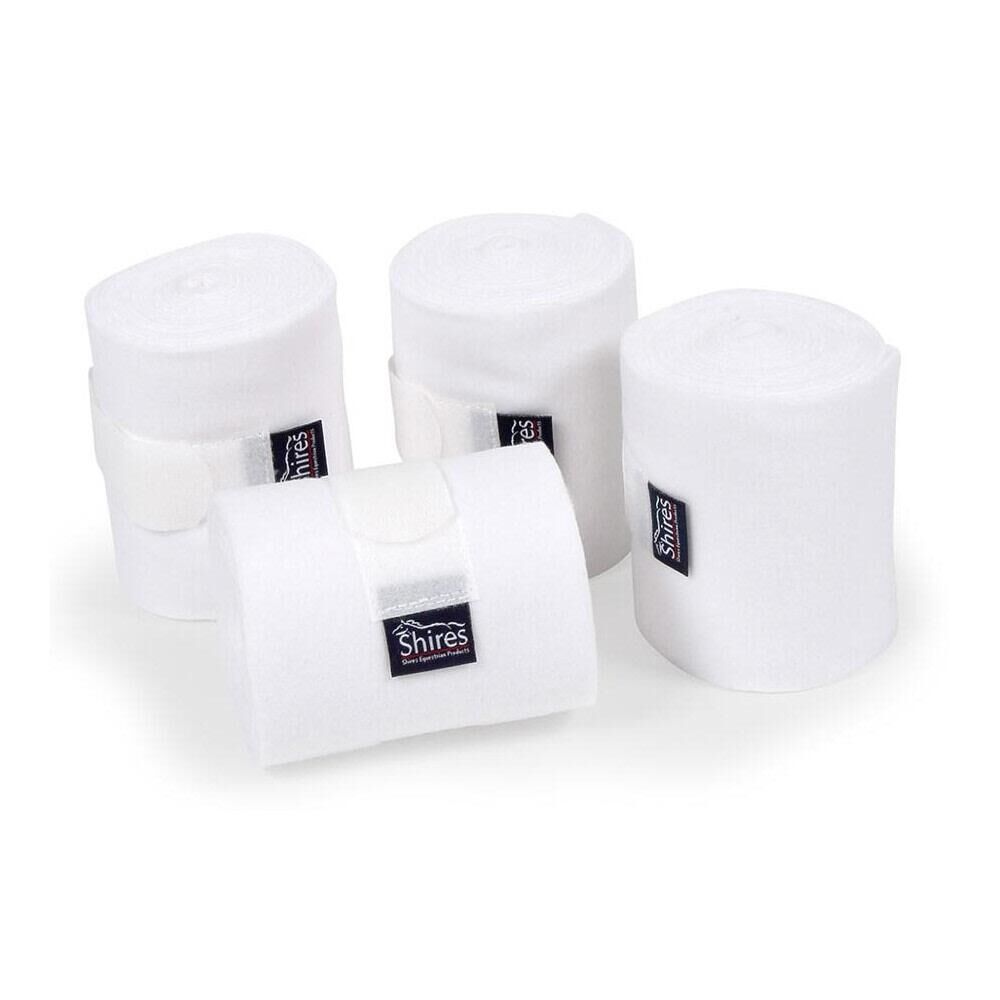 SHIRES Fleece Horse Bandages (Pack of 4) (White)