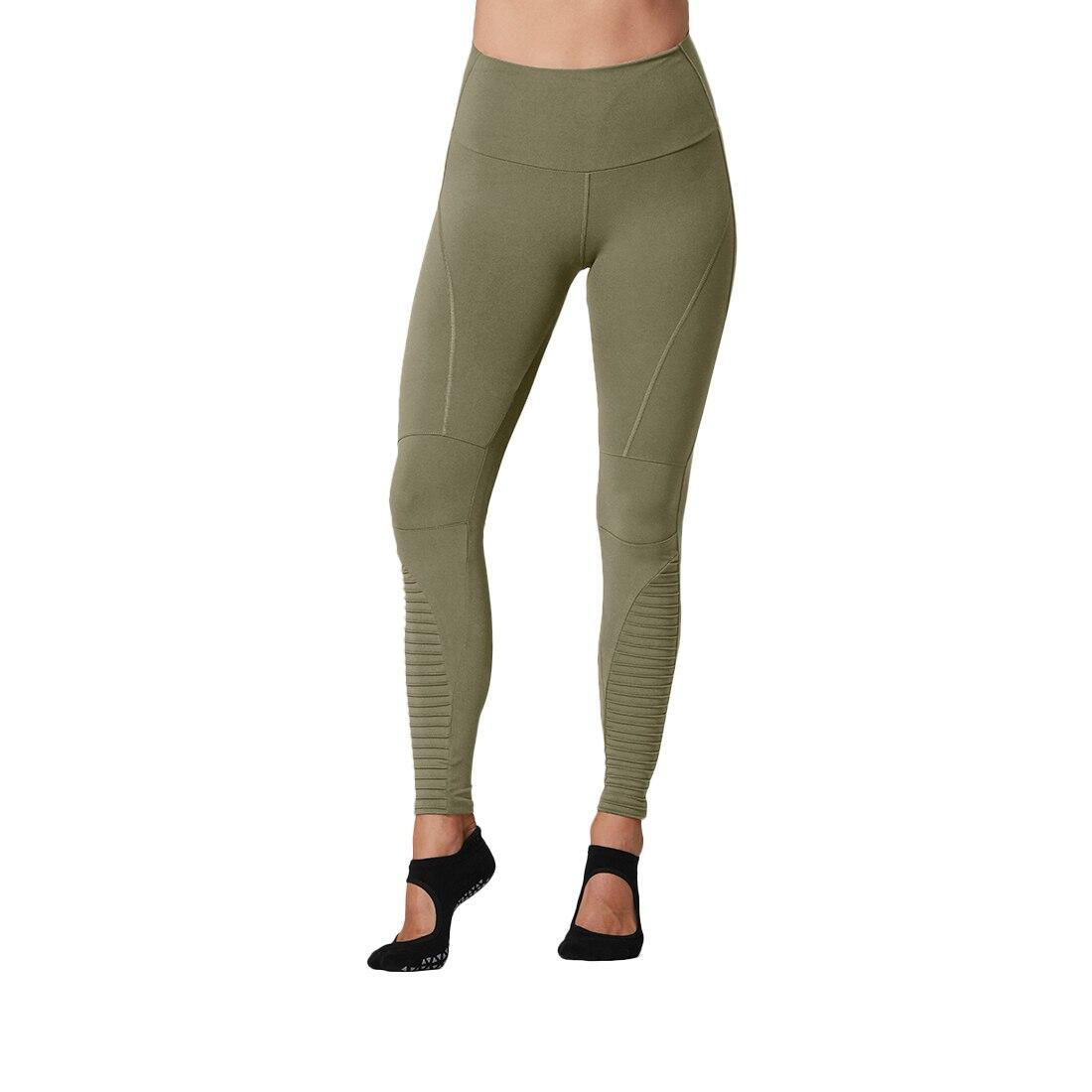 Womens/Ladies Moto Leggings (Green) 1/3