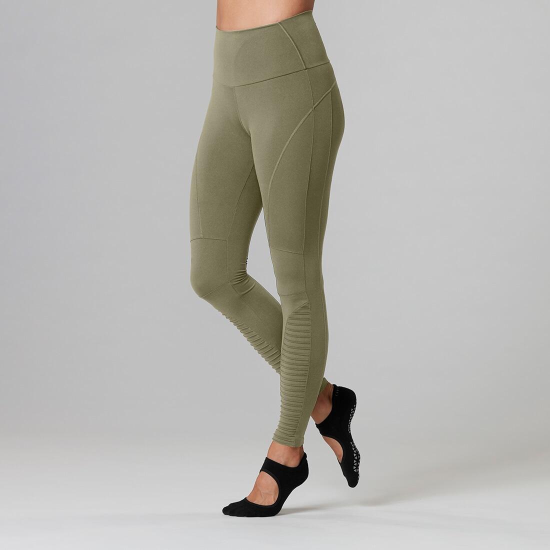 Womens/Ladies Moto Leggings (Green) 3/3