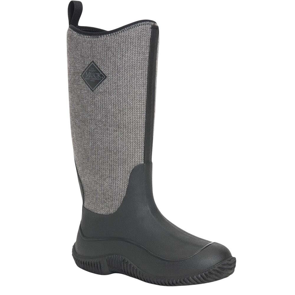 Womens/Ladies Hale Herringbone Wellington Boots (Black) 1/4