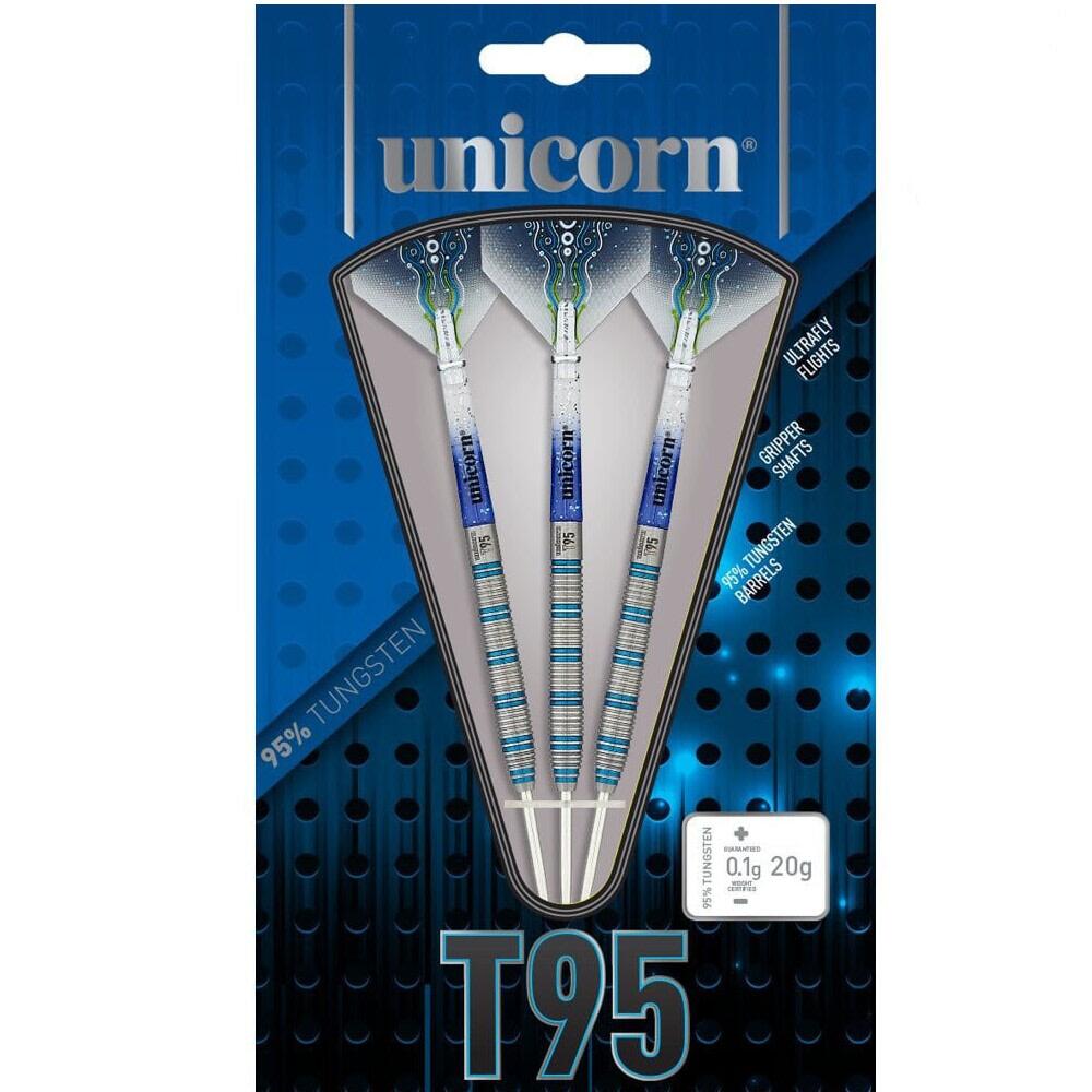 T95 Core XL Tungsten Darts Set (Pack of 3) (Grey/Blue/White) 1/4