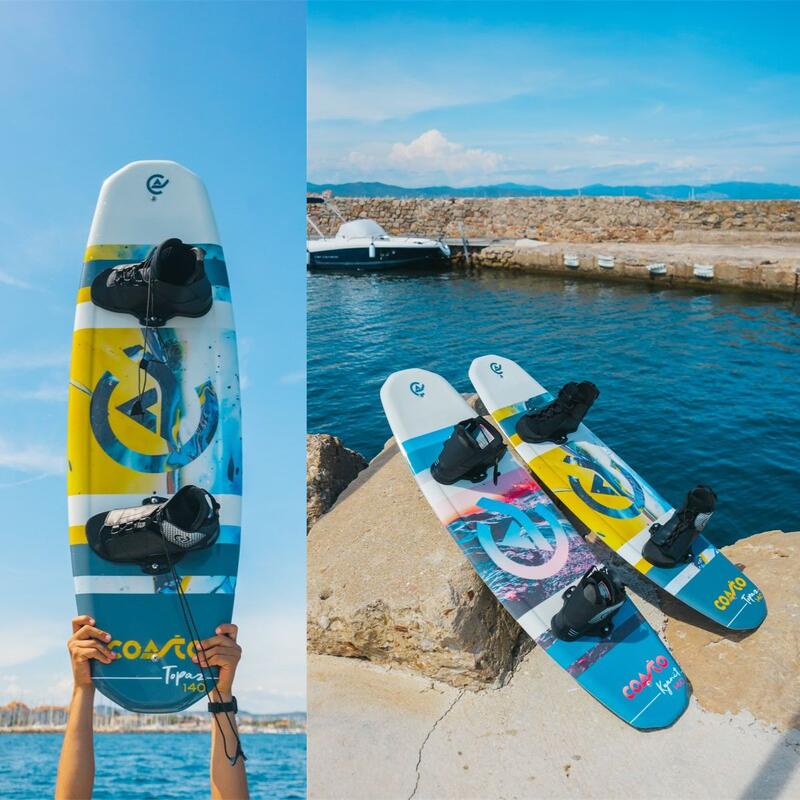 Kit de Wakeboard - Planche Coasto Topaz + fixações de wakeboard + ligne