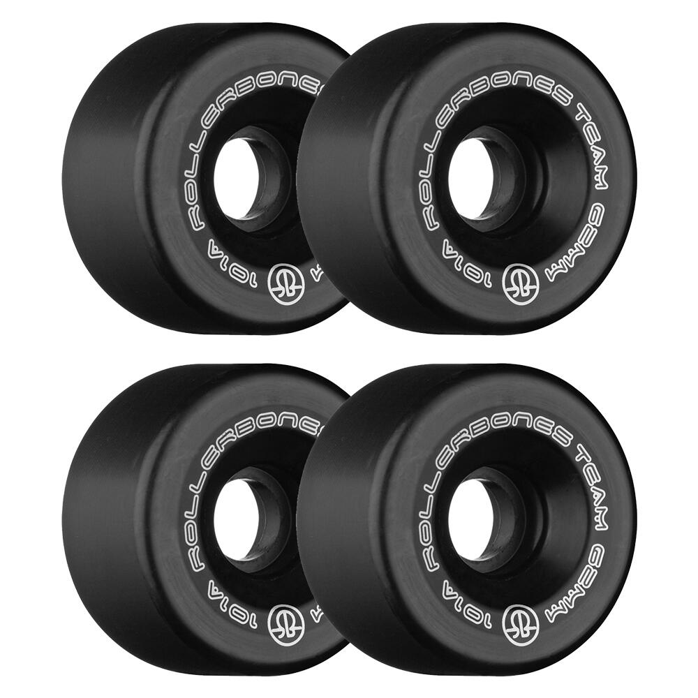 ROLLERBONES TEAM LOGO – INDOOR QUAD ROLLER SKATE WHEELS – 62MM 101A – SET OF 8 2/5