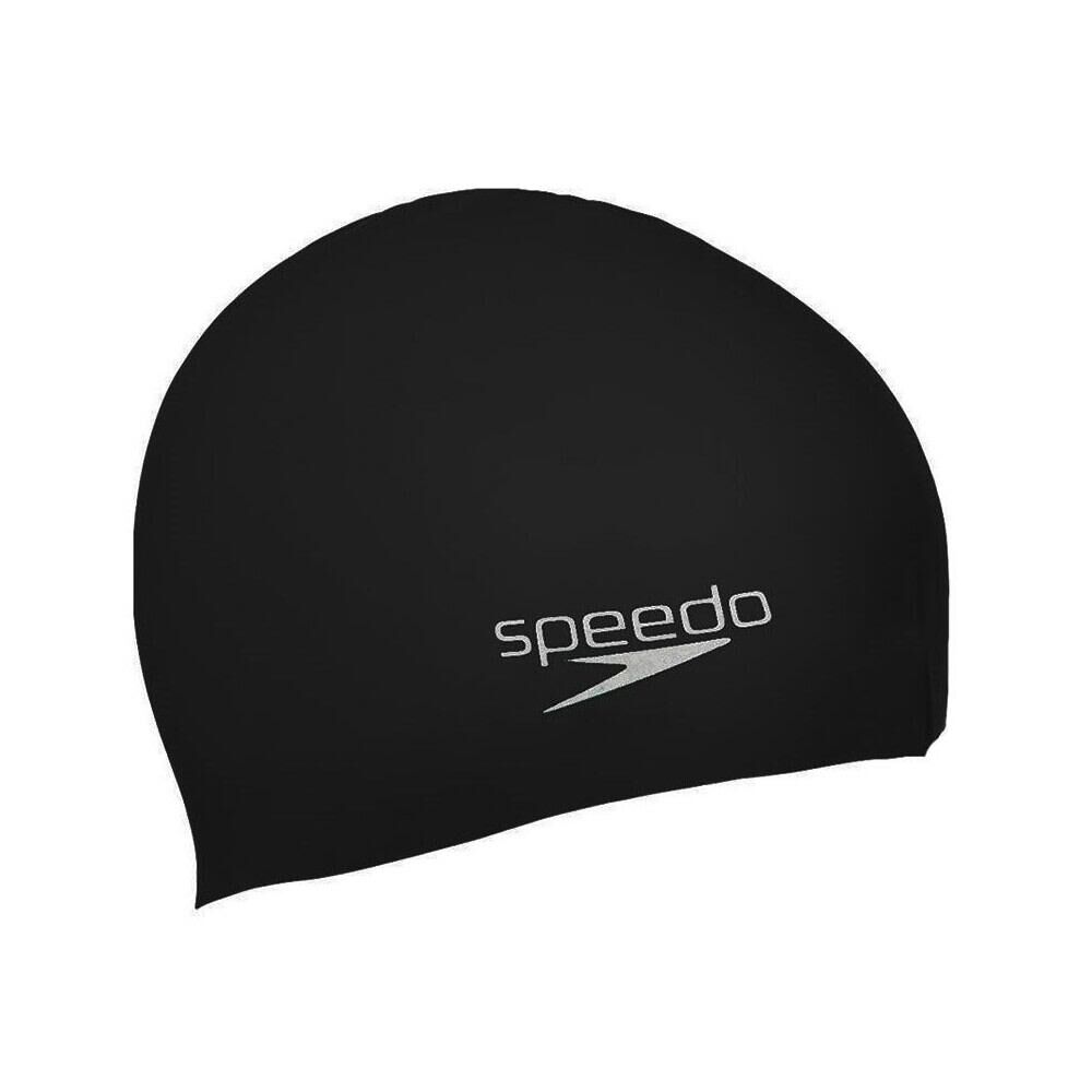 SPEEDO Unisex Adult Polyester Swim Cap (Black)