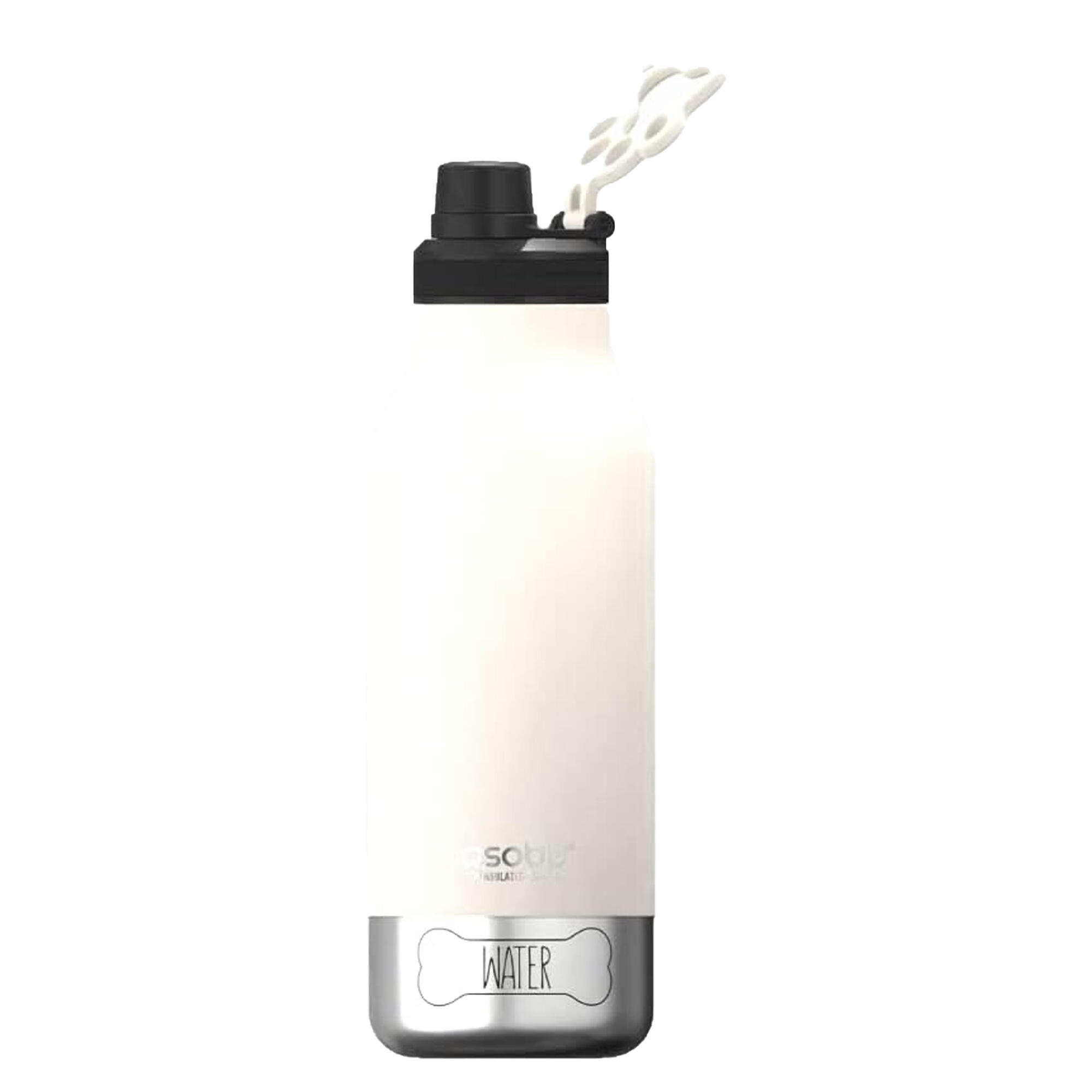 Buddy Water Bottle with Removable Dog Water Bowl White 1005ml 1/5
