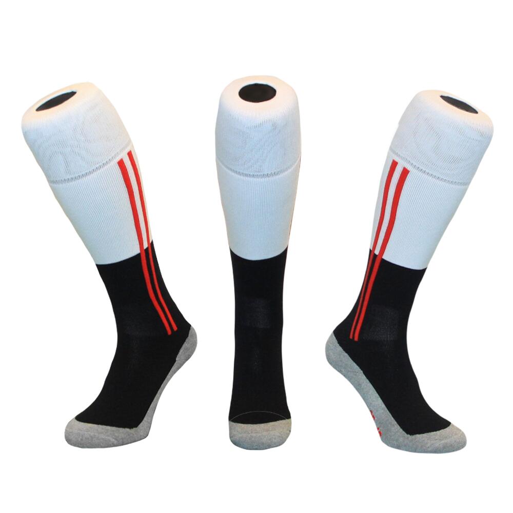 HINGLY Hingly Lange sportsokken 2 stripe Zwart-Rood-Wit