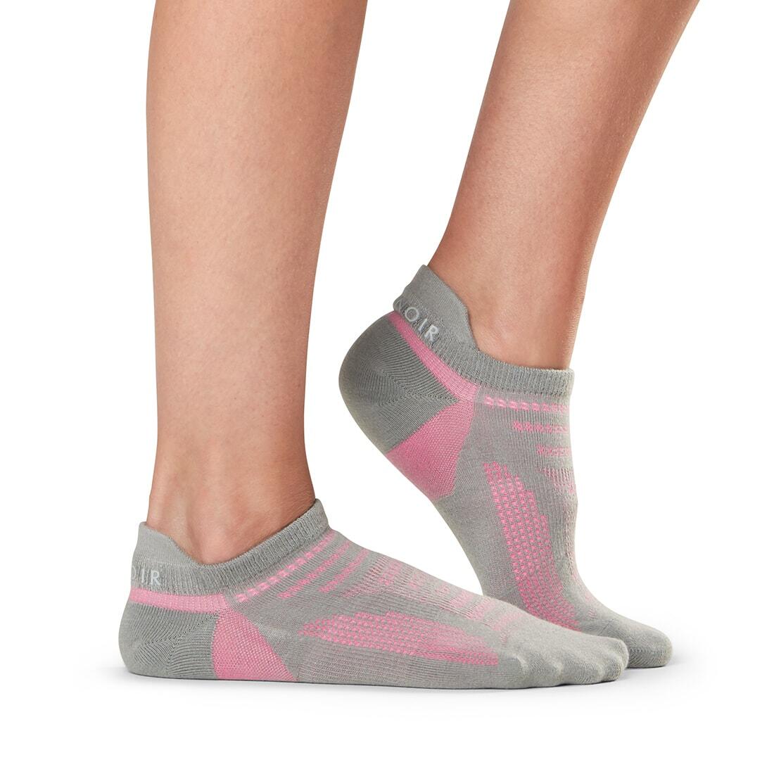 Womens/Ladies Parker Metro Sports Socks (Grey/Pink) 1/3