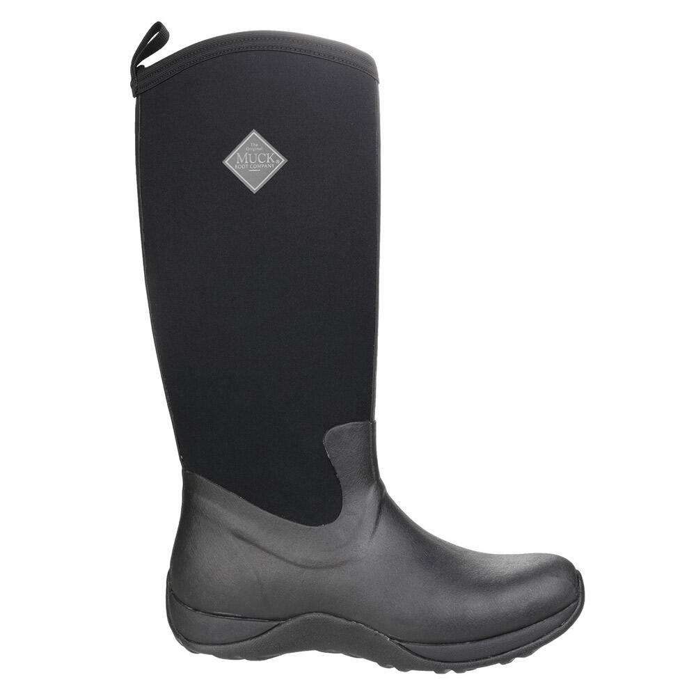 Unisex Arctic Adventure Pull On Wellington Boots (Black/Black) 2/2