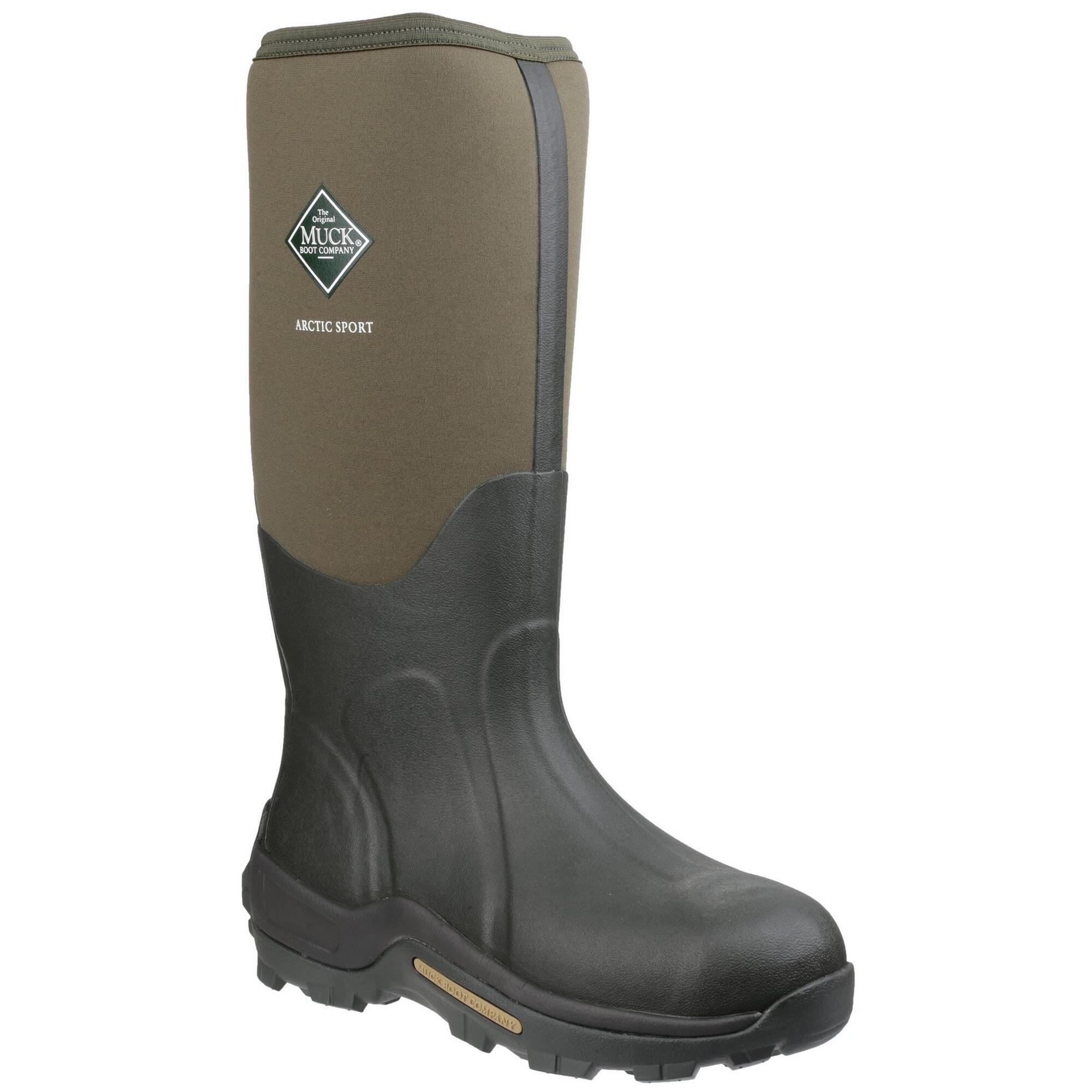 Unisex Arctic Sport Pull On Wellington Boots (Moss/Moss) 1/2