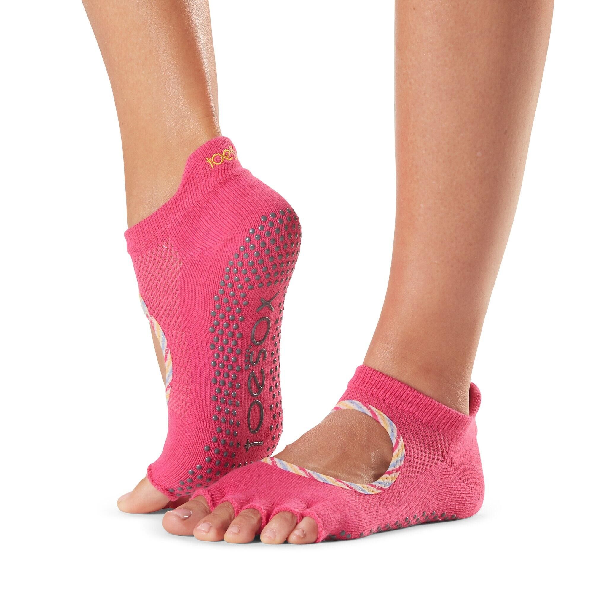 FITNESS-MAD Womens/Ladies Bellarina Jetset Half Toe Socks (Pink)