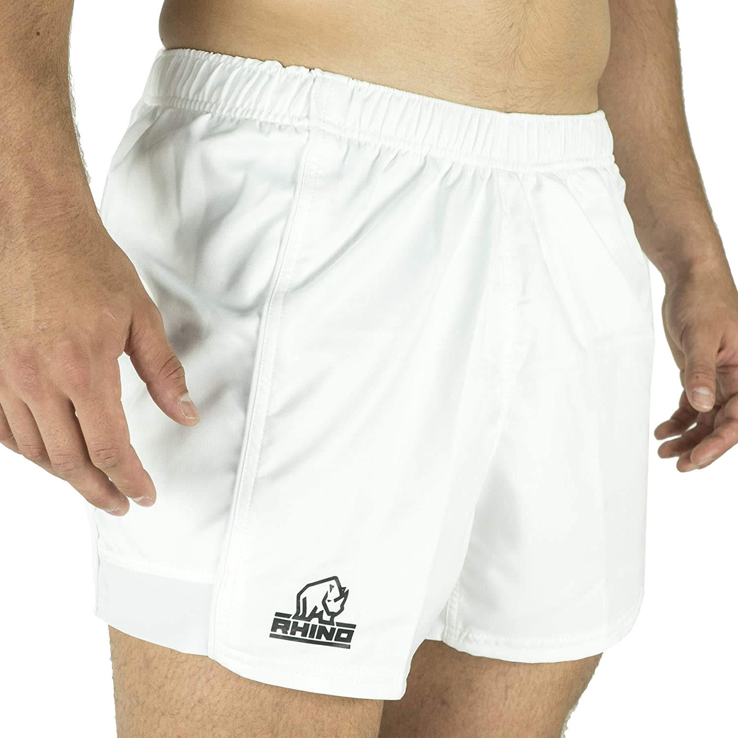 Childrens/Kids Auckland Rugby Shorts (White) 3/4