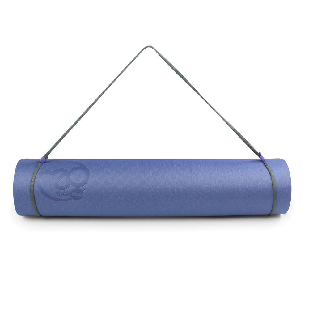 FITNESS-MAD Evolution Yoga Mat (Dark Blue/Grey)